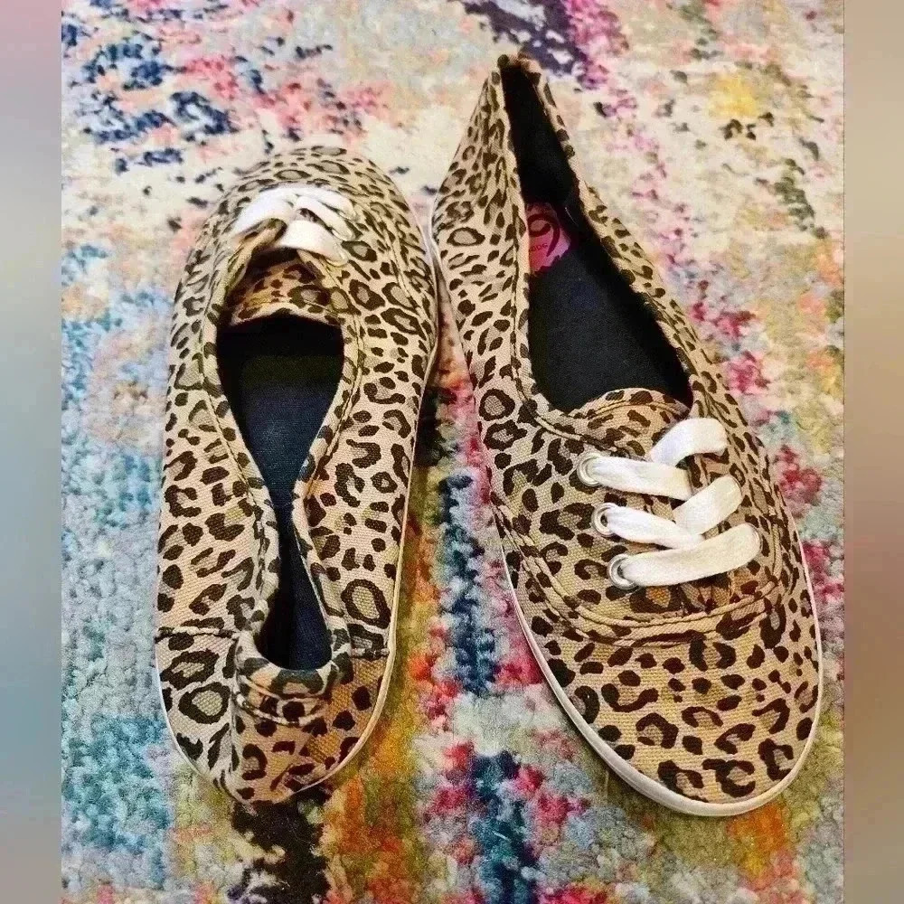 K9 Rocketdog Leopard Zamilless Casual Tie Sneaker Size 7